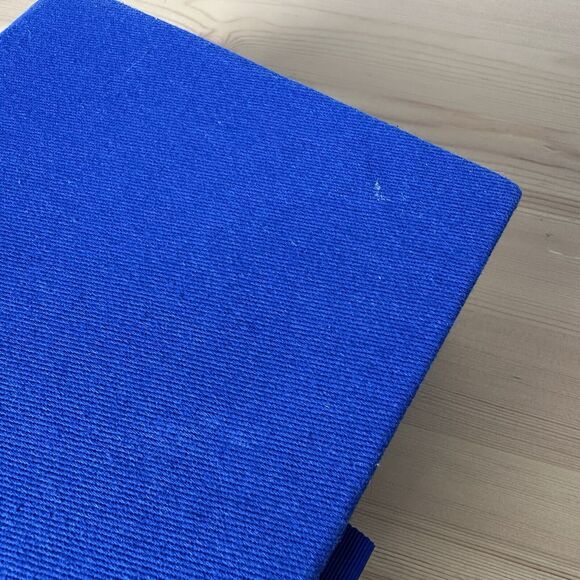 Brighton Fabric Box Blue Floral Embroidered Keepsake Classic Simple Gift Box - Picture 8 of 11